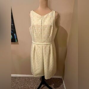 Tahari ASL Sleeveless Print Fit & Flare Dress, Blush, mint & apricot, size 12